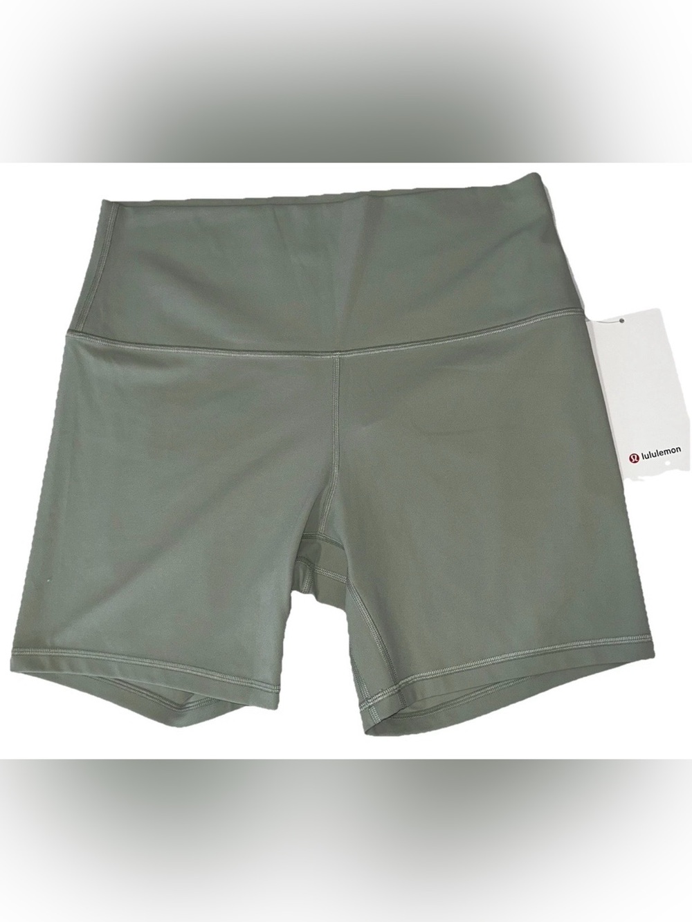 NWT LULULEMON SIZE 12 ALIGN HIGH RISE 6”LENGTH SHORT AUTHENTIC FOG GREEN $68